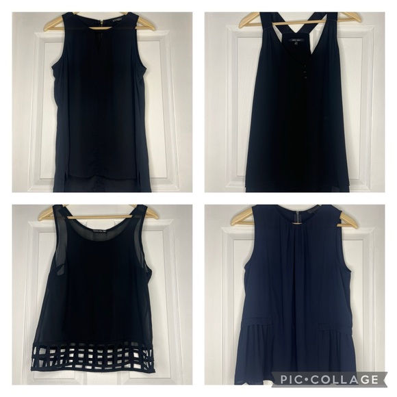 Express, Crew, Naked Zebra, Double Zero: Sheer Sleeveless Tank/Camisole Tops - Picture 1 of 2